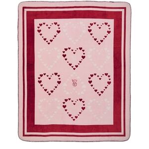 Victoria's Secret Pink/ Red Heart Throw